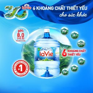 Bình nước khoáng LaVie 19L có vòi