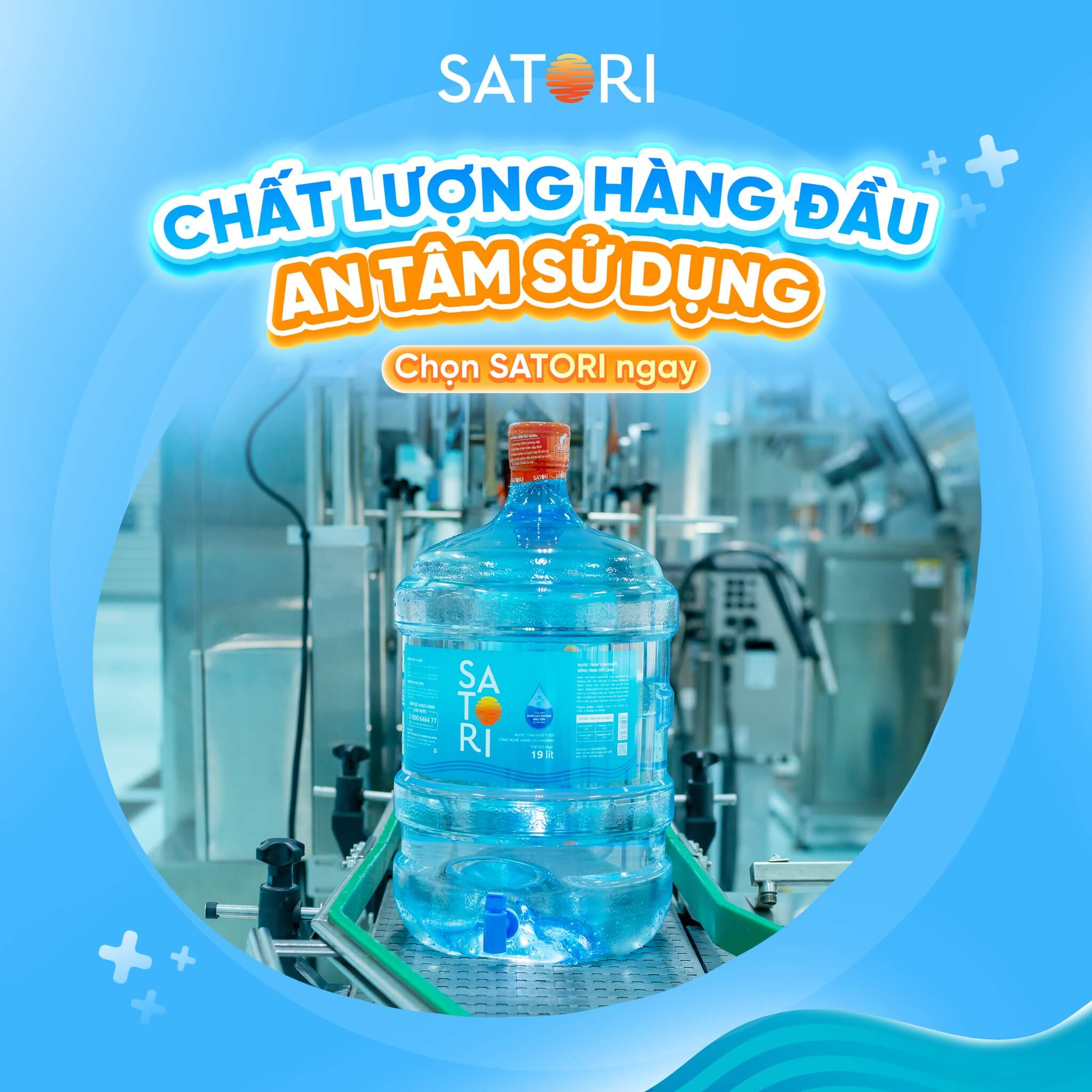 Nước bình Satori - Giải Pháp Nước Uống Tiết Kiệm, An Toàn Số 1 Cho Gia Đình Và Doanh Nghiệp Ở Quận Gò Vấp