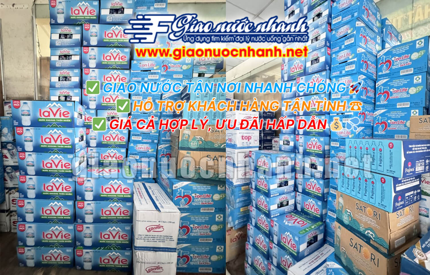 Long Thành Phát - Đại lý nước suối LaVie chính hãng ở Gò Vấp, giao sỉ và lẻ giá rẻ